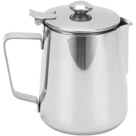 Milk Frothing Pitcher 304 Stainless Steel Milk Frother Coffee Cup with Cover for Home Coffee Shop1500ML