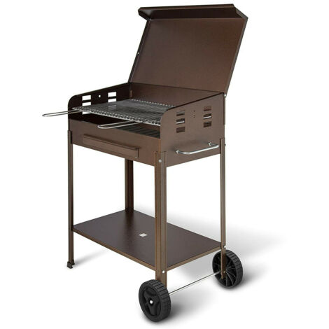Mille barbecue polifemo a legna carbone e carbonella fornacella bbq 40x70xh95 cm