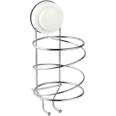 Miller Haartrocknerhalter aus Edelstahl, Haartrockner-Aufbewahrungsregal, Spiral-Föhn-Aufbewahrungsregal, Organizer für Badezimmer, Waschraum, Friseursalon