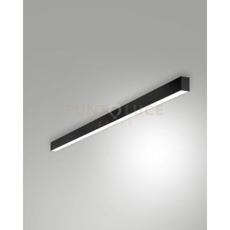 MILLET PLAFONIERA NERA A LED 4000K 3580LM 23W OPALE DIMMERABILE DALI IP40 100CM