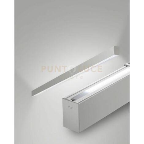 MILLET PROFILO DA PARETE DOPPIA EMISSIONE ALLUMINIO PRISMATIC DIMMERABILE DALI IP40 100CM 4000K 3580+1440LM 23/15W
