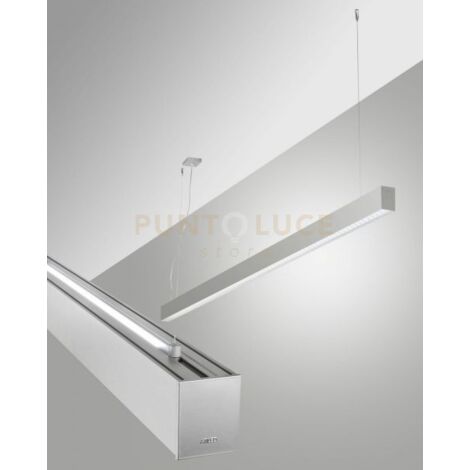 MILLET SOSPENSIONE DOPPIA EMISSIONE ALLUMINIO A LED 3000K 3380+1290LM 23W- 15W PRISMATIC ON/OFF IP40 MT