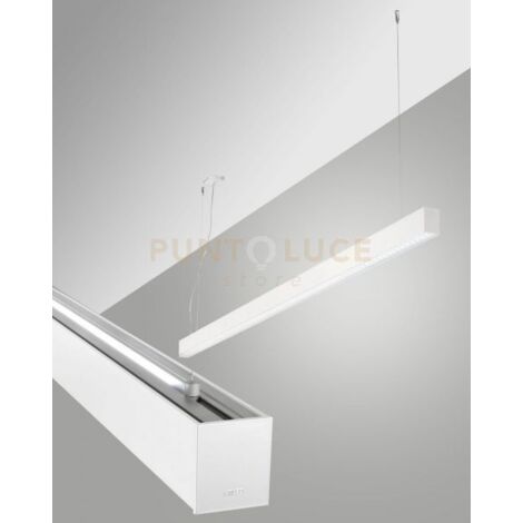 MILLET SOSPENSIONE DOPPIA EMISSIONE BIANCA A LED 3000K 3380+1290LM 23W- 15W PRISMATIC DIMMERABILE DALI IP40 MT