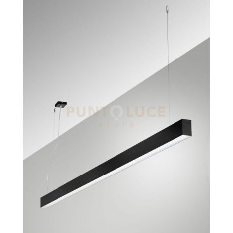 MILLET SOSPENSIONE NERA  3000K 3380LM 23W PRISMATIC ON/OFF IP40 100CM