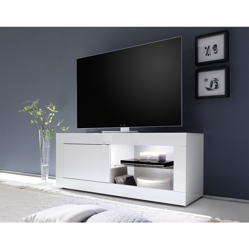 Milo - meuble tv - blanc - 140 cm - blanc