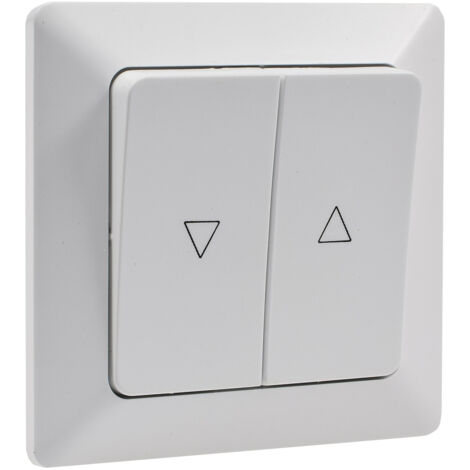 MILOS Interrupteur de store 22777, encastré, Haut/Bas, blanc mat