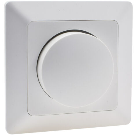 MILOS Interrupteur variateur rotatif 22781, encastré, 3...60 W, 250 V, pour lampes LED, blanc