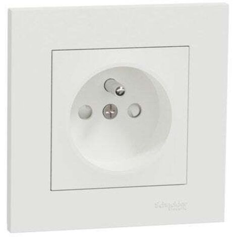 Miluz Schukosteckdose, weiß SCHNEIDER ELECTRIC