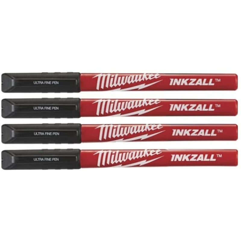 

48223164 PACK 4 MARCADORES NEGRO 0,6mm - Milwaukee