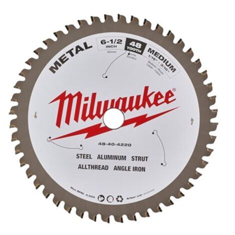 Milwaukee 48404015 Hoja de Sierra circular - 165 x 15,87 x 48T