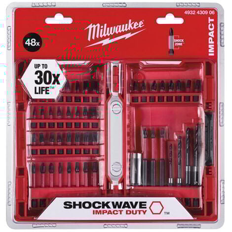 Milwaukee 4932430906 48 Piece Shockwave Drill Driver Set