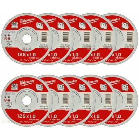 Milwaukee 4932451477 125mm Thin Metal Cutting Disc - Unit Quantity: 10pcs