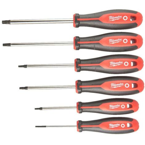 Milwaukee 4932471809 Juego de Atornilladores trilobulares de 6 piezas - Torx