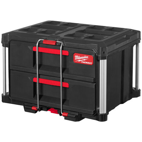 vidaXL 3-Part Rolling Tool Box with 2 Wheels