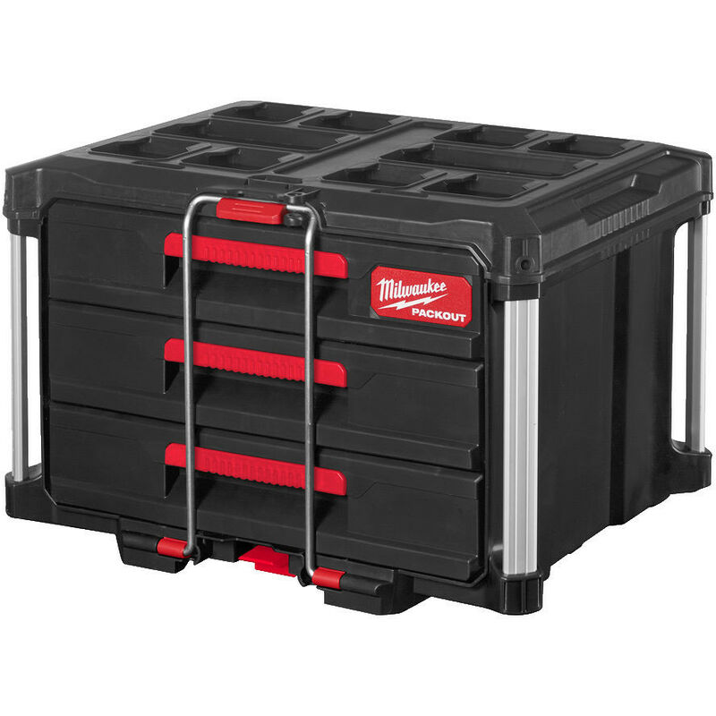 

Milwaukee 4932472130 Packout Maletín de herramientas con 3 cajones