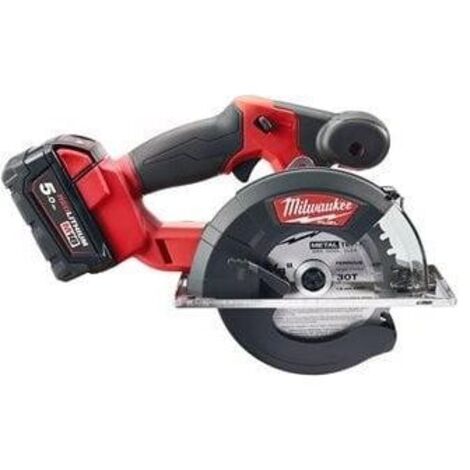 Milwaukee 4933459193 M18 FMCS-502X-Sega Circolare in Metallo con 2 batterie da 5,0 Ah in Scatola HD, Colore: Rosso, 18 V, Red