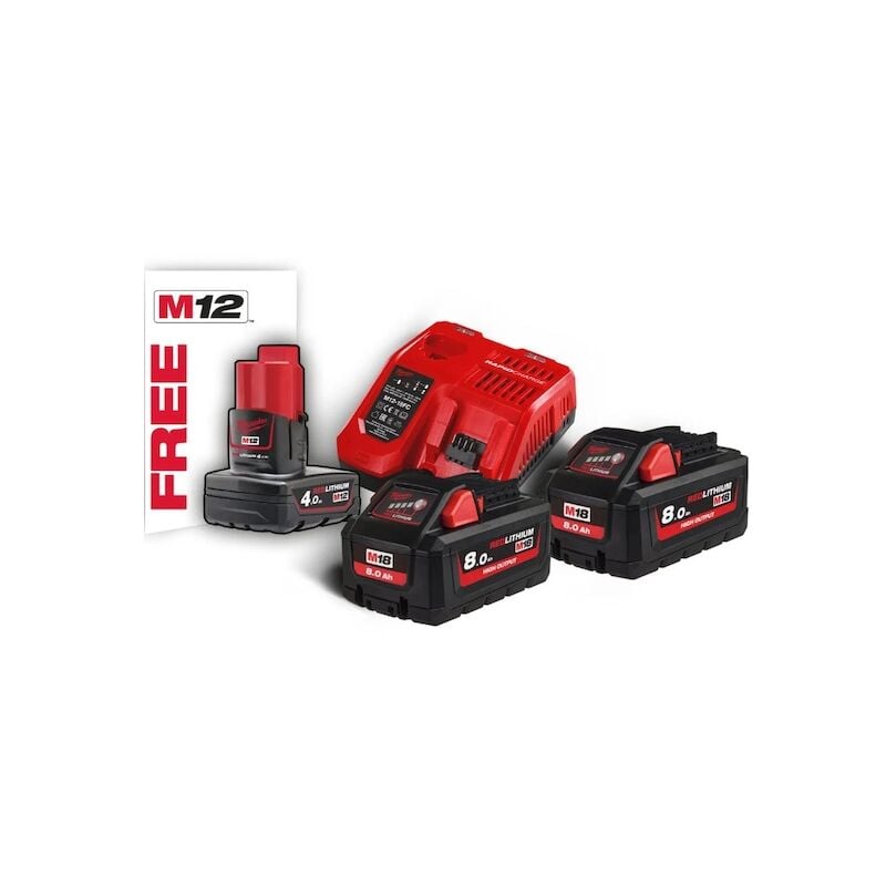 Milwaukee- Kit NRG M18™ REDLITHIUM™-ION HIGH OUTPUT™ 8.0Ah - M18HNRG-802