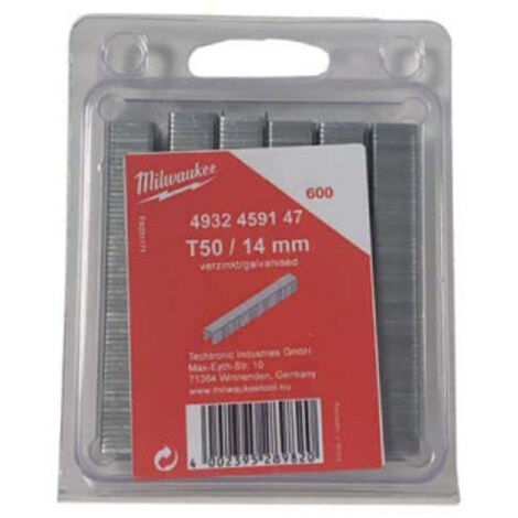 MILWAUKEE Agrafes galvanisées T50