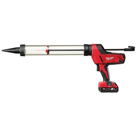 Milwaukee C18 PCG/600A-201B - Pistola per sigillanti da 600 ml, corpo tubolare in alluminio