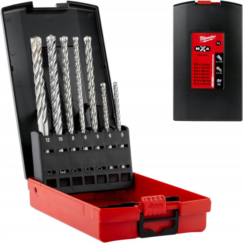 Milwaukee - Forets MX4 sds Plus Cassette 7 pcs.