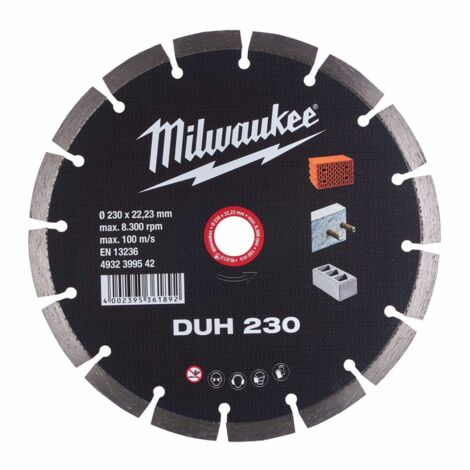 Milwaukee Diamantscheibe Trennscheibe 230mm DUH230