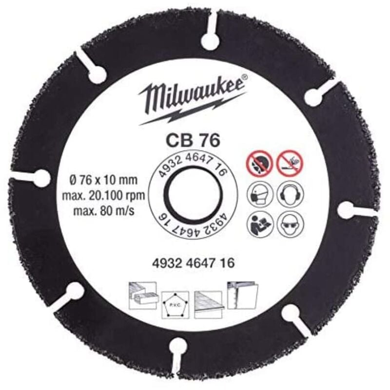 Image of Milwaukee - Disco con grano de tct de 76mm - Carbide Blade 76-1pc