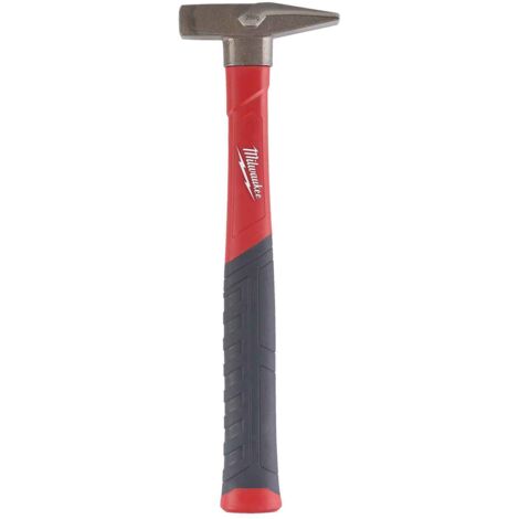 Milwaukee Fiberglas Schlosserhammer, Stiel mit Softgripummantelung, hoher Anwenderkomfort, DIN 1041, 200 - 1000g