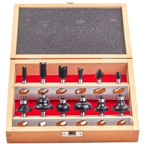 Milwaukee HM-Fräsersatz für Oberfräsen 8mm Schaft12-teilig