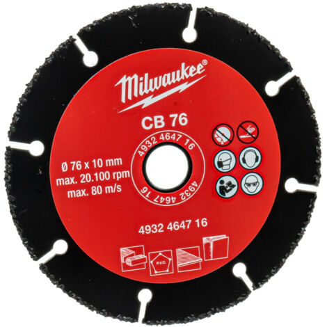 Milwaukee HM-Trennscheibe 76 mm für Holz, Kunststoff, Gipskarton - 1 Stk.