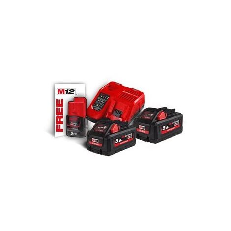 MILWAUKEE - Kit 2 batteries + chargeur M18HNRG-552 NRG MILWAUKEE - 4933464713
