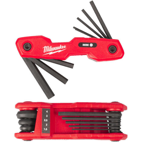 Milwaukee Klappschlüssel Innensechskantschlüssel metrisch 1,5,2,2.5,3,4,5,6,8mm
