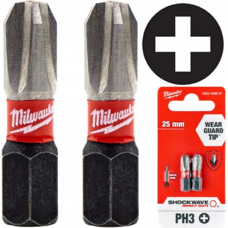 MILWAUKEE KOŃCÓWKA PH3 x 25mm/ 2szt. ShW ...