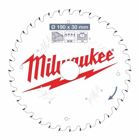 Milwaukee Kreissägeblätter für Handkreissägen 190/30 Z36 Wechselzahn