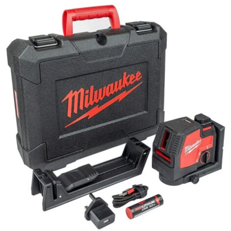 Milwaukee L4 CLL-301C 4V USB rechargeable green cross line laser with 1x 3.0Ah Battery 4933478243