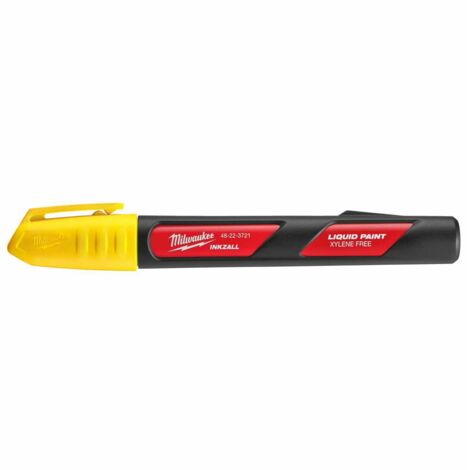 Milwaukee Lackmarker Stift Baustellenbeschriftung Beton, Alu, Kunststoff, Stahl Gelb