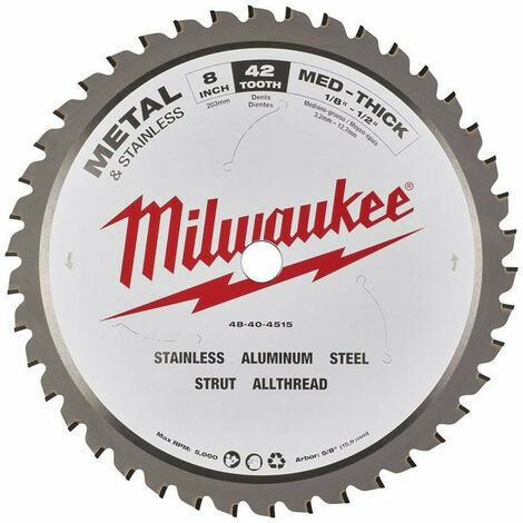 Milwaukee - Lame de scie circulaire à métaux 203 x 15,87 mm 42 dents