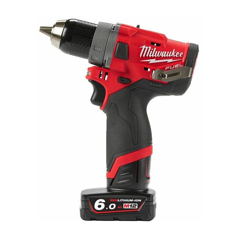 

Milwaukee - Juego de destornillador / destornillador inalámbrico de ión de litio M12 FDD-602X 12V (2x 6.0Ah sin cable) en caja HD - sin escobillas