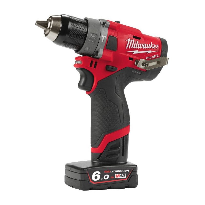 

Milwaukee M12 FPD-602X 12V Batería de ión de litio Juego de taladro / destornillador de impacto (batería 2x 6.0Ah) en caja HD - sin escobillas de