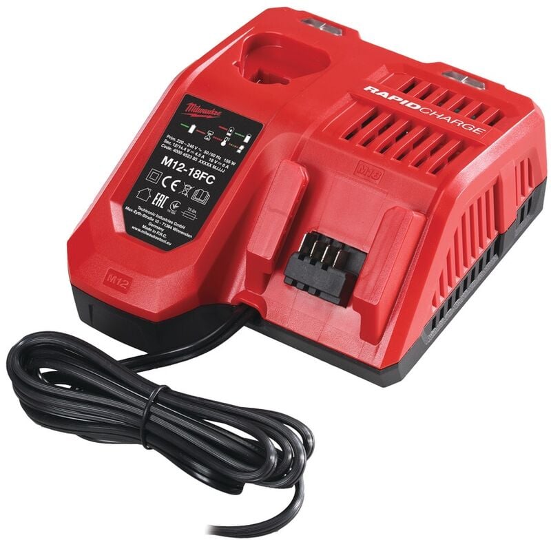 Milwaukee - M12-18FC 12V-18V Multi-Voltage Rapid Charger