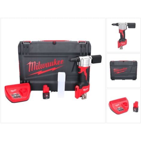 SONSTIGE Milwaukee M12 BPRT-201X remachadora sin cable 12 V 20,32 mm + 1x batería 2,0 Ah + cargador + HD Box ( 4933464406 )