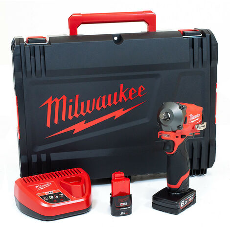 Milwaukee M12 FIWF12-622X 12V Fuel Brushless 1/2" Impact Wrench with 2x Batteries