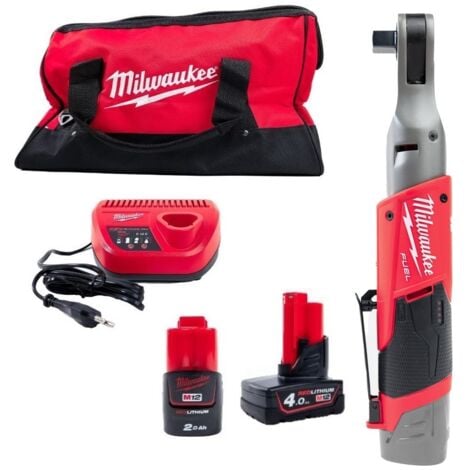 Milwaukee M12FIR12-422B Clé à cliquet 1/2 Fuel 12V + 1x2Ah + 1x4Ah Batteries + Chargeur en sac de transport