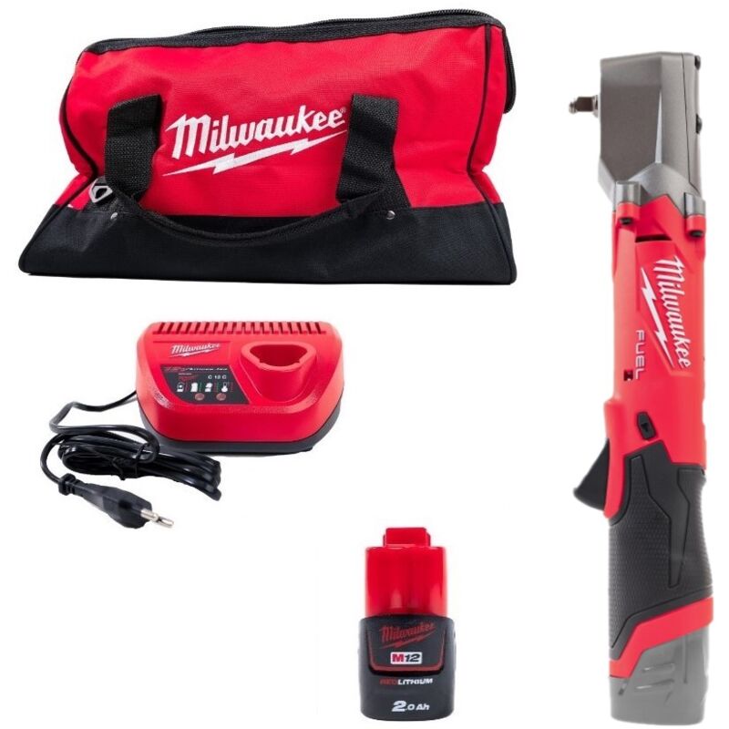 M12FRAIWF38-201B Boulonneuse d'angle sans fil 12V Li-Ion - 1 x 2.0Ah Batterie + Chargeur en sac de transport - Milwaukee