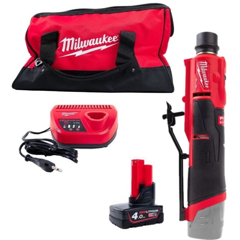 M12FTB-401B Meuleuse rectifieuse à pneus M12 12V - 1 x 4.0Ah Batterie + Chargeur en sac de transport - Milwaukee