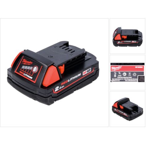 Milwaukee M18 B2 Akku 18 V / 2,0 Ah / 2000 mAh RED Li-Ion ( 4932430062 )