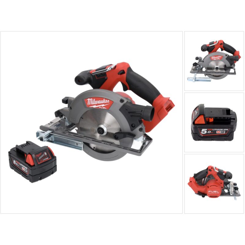 

Milwaukee - M18 CCS55 Sierra circular a batería + 1x Batería M18 B5 de 5,0 Ah