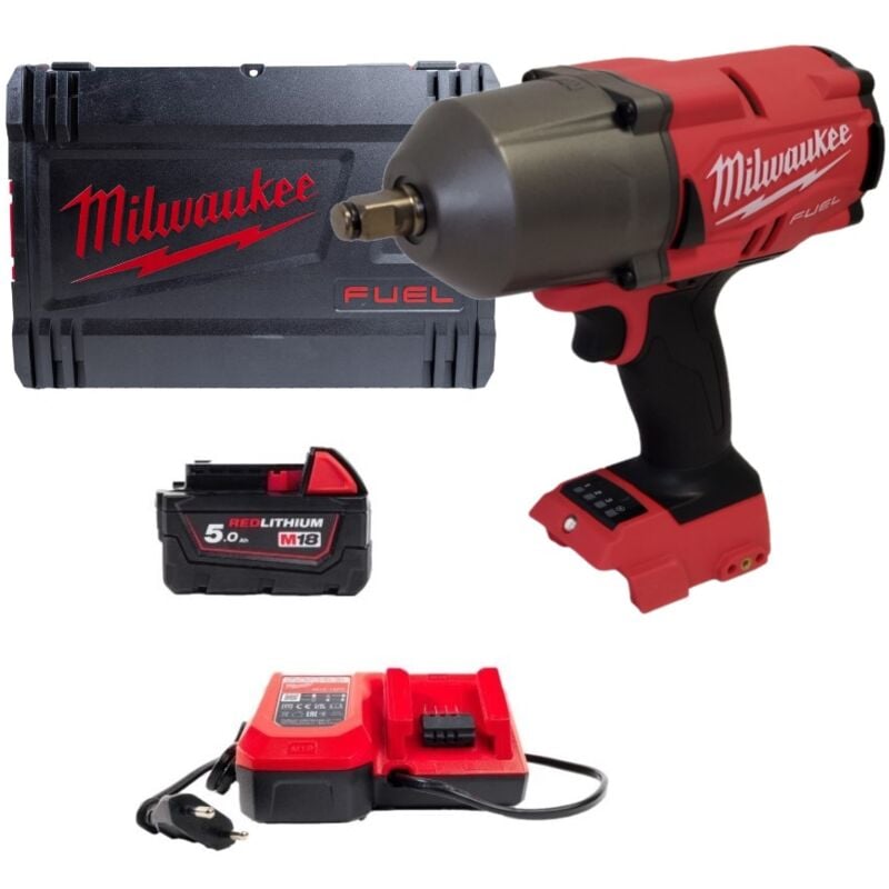 Milwaukee - M18 FHIWF12-501X Boulonneuse à choc 1356Nm 18V Li-Ion - 1X5.0Ah Batterie + Chargeur en HDBox