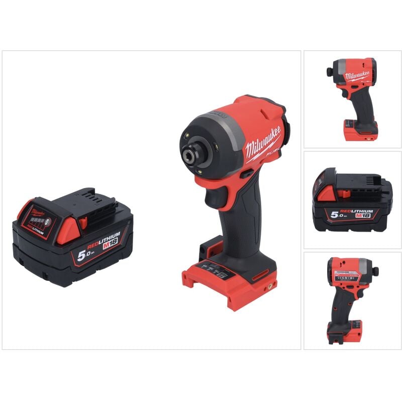 M18 FID3-501 Clé à choc sans fil 18 v 1/4'' 226 Nm Brushless + 1x batterie 5,0 Ah - sans chargeur - Milwaukee