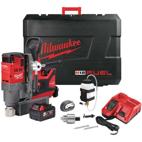 Milwaukee M18 FMDP-502C 18V Brushless Magnetic Drill with Permanent Magnet & 2x 5.0Ah Batteries