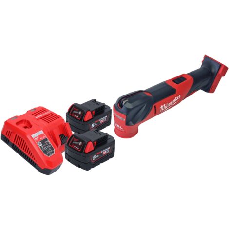 Milwaukee M18 FMT-502 Akku Multitool 18 V Brushless + 2x Akku 5,0 Ah + Ladegerät